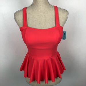 Cupsay Swimsuit Peplum Top